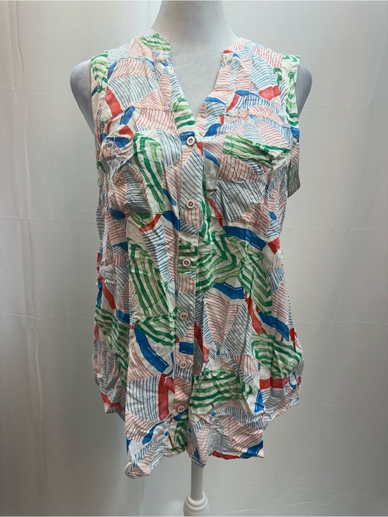 Anthropologie Tops - Maeve by Anthropologie Multicolor Sleeveless Button-Front Blouse 6